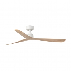 Rocker White Oak ceiling fan with DC motor  by FARO