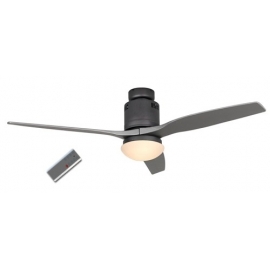 Aerodynamix Basalt Gray/Gray DC ceiling fan with light & remote control by Casafan