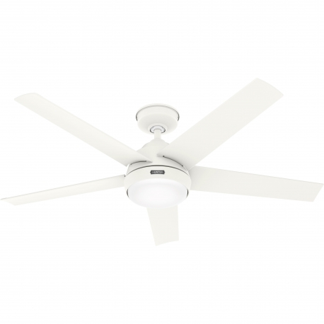 Marina White Outdoor (IP44) Ceiling Fan with remote control and LED by Hunter