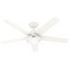 Marina White Outdoor (IP44) Ceiling Fan with remote control and LED by Hunter