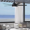 Marina White Outdoor (IP44) Ceiling Fan with remote control and LED by Hunter