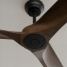 Outdoor ceiling fan Nova Black Natural Wood with DC motor by Sulion