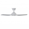 Dana 132 White Outdoor Ceiling fan with DC motor and LED light by Sulion