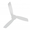 Dana 132 White Outdoor Ceiling fan with DC motor and LED light by Sulion