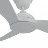 Dana 132 White Outdoor Ceiling fan with DC motor and LED light by Sulion