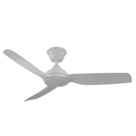 Dana 132 White Outdoor Ceiling fan with DC motor and LED light by Sulion
