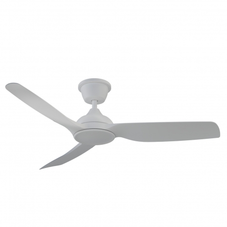 Dana 132 White Outdoor Ceiling fan with DC motor and LED light by Sulion