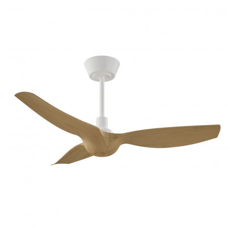 Ivy Neo 100 White Natural Outdoor Ceiling fan with DC motor and LED light by Sulion