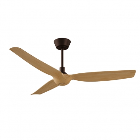 Ivy Neo 132 ΅Black Natural Wood Outdoor Ceiling fan with DC motor and LED light by Sulion