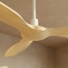 Ivy Neo 132 ΅Black Natural Wood Outdoor Ceiling fan with DC motor and LED light by Sulion