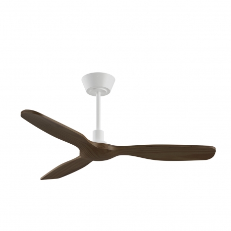 Balcony Neo 107 White Medium Wood Outdoor Ceiling fan with DC motor and LED light by Sulion