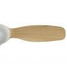 Balcony Neo 107 White Natural Wood Outdoor Ceiling fan with DC motor and LED light by Sulion