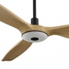 Balcony Neo 142 Black Natural Wood Outdoor Ceiling fan with DC motor and LED lightby Sulion