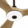 Balcony Neo 107 White Natural Wood Outdoor Ceiling fan with DC motor and LED light by Sulion