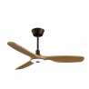 Balcony Neo 107 Brown Natural Wood Outdoor Ceiling fan with DC motor and LED light by Sulion