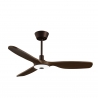 Balcony Neo 107 Brown Medium Wood Outdoor Ceiling fan with DC motor and LED light by Sulion