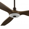 Balcony Neo 142 Brown Medium Wood Outdoor Ceiling fan with DC motor and LED lightby Sulion