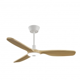 Balcony Neo 107 Brown Natural Wood Outdoor Ceiling fan with DC motor and LED light by Sulion