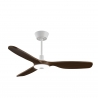 Balcony Neo 107 White Dark Wood Outdoor Ceiling fan with DC motor and LED light by Sulion