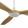Balcony Neo 142 White Natural Wood Outdoor Ceiling fan with DC motor and LED lightby Sulion