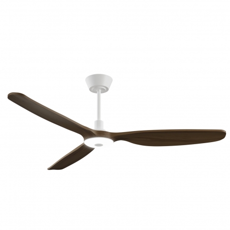 Balcony Neo 142 White Medium Wood Outdoor Ceiling fan with DC motor and LED lightby Sulion