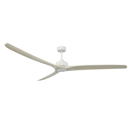 Caelid White Outdoor DC ceiling fan with DC motor and LED light by Beacon