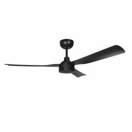 Rafale Black  Outdoor DC ceiling fan with DC motor and LED light by Beacon