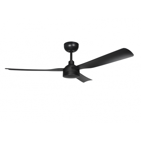 Rafale Black  Outdoor DC ceiling fan with DC motor and LED light by Beacon