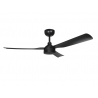 Rafale Black  Outdoor DC ceiling fan with DC motor and LED light by Beacon