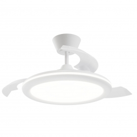 Bombay Estilo 89 White with DC motor, LED light and retractable blades by Sulion