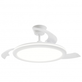 Bombay Estilo 107 White with DC motor, LED light and retractable blades by Sulion