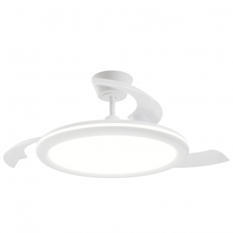 Bombay Estilo 89 White with DC motor, LED light and retractable blades by Sulion
