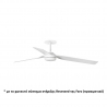 Cruiser L White ceiling fan with DC motor  by FARO