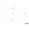 Mini Ceiling Fan with LED light and remote control by Globo