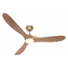 Eco Genuino L 152 Brass Natural wood with DC motor and LED light by Casafan