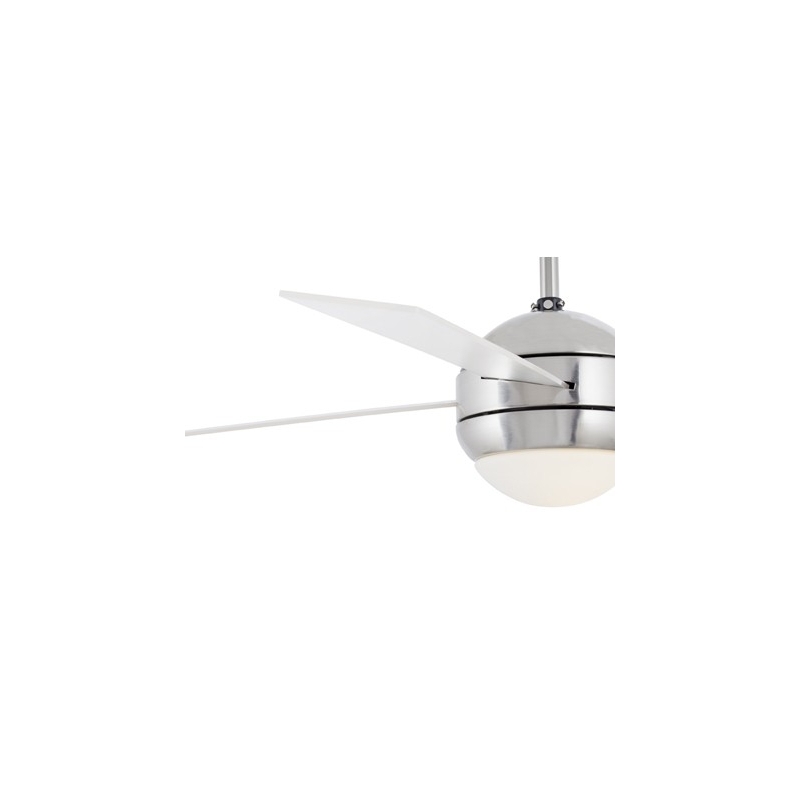 Ceiling fan Honolulu with light, remote control & transparent blades by