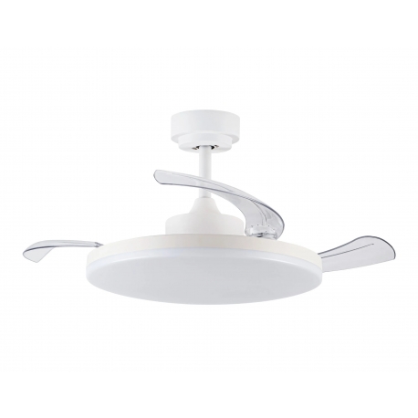 Stroll 106 White with DC motor, LED light and retractrable blades by Beacon