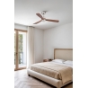 LANTAU 132 cm Matt Nickel Walnut with DC motor and LED light by Faro
