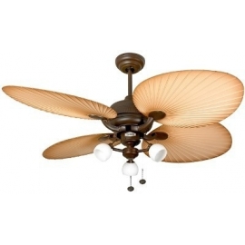 Palm chocolate brown ceiling fan with light by Fantasia