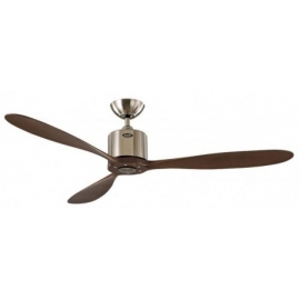 Aeroplan ECO Chrome - Walnut with DC motor & remote control by Casafan