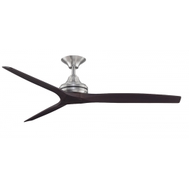 SPITFIRE Brushed aluminum ceiling fan with walnut blades by FANIMATION