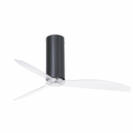 TUBE Black glossy or matt ceiling fan with DC motor by FARO