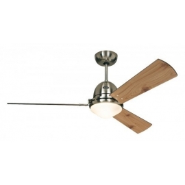 Libeccio 142 Βrushed Αluminum ΅Wenge / Pine with light and remote control by Casafan