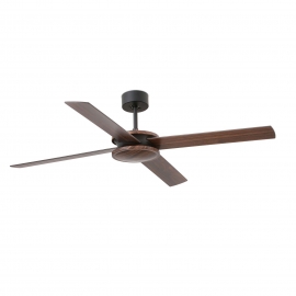 DC ceiling fan Polea 132 brown with remote control by Faro