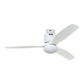 Aerodynamix White/White DC ceiling fan with light & remote control by Casafan