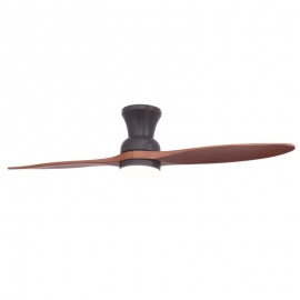 Duplo Brown - Natural Outdoor Ceiling fan with DC motor and LED light by Sulion