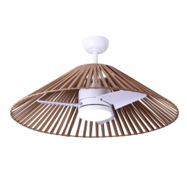 Terra White Outdoor Ceiling fan with DC motor and light by Sulion