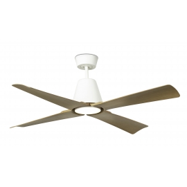 Typhoon Outdoor White - Maple ceiling fan with DC motor and LED light  by FARO