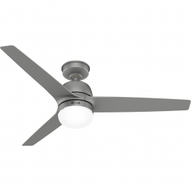 Seawave Matt Gray Outdoor ceiling fan with light by Hunter