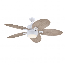 Oasis White Outdoor ceiling fan with light by Westinghouse